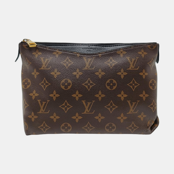 Authenticated pre-owned PALLAS Monogram Coated Canvas Brown - Clutch at Looply