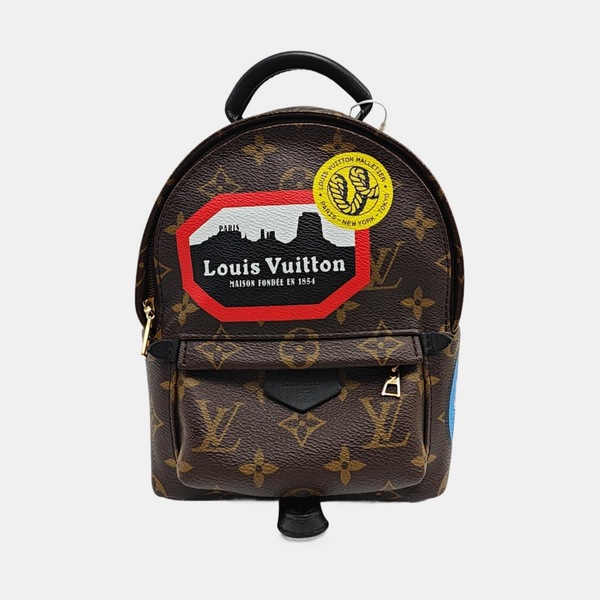 PALM SPRINGS Mini Monogram Coated Canvas Brown