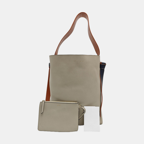 TWISTED CABAS Small Calfskin Gray