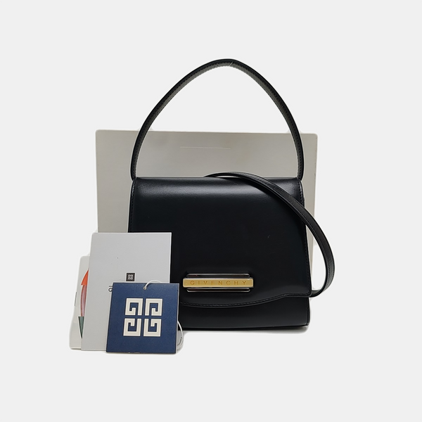 Leather Shoulder Bag Black