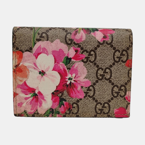 GG Blooms Monogram Coated Canvas Beige Wallet
