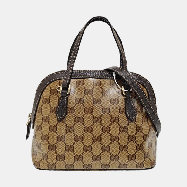 Dome Monogram Coated Canvas Brown