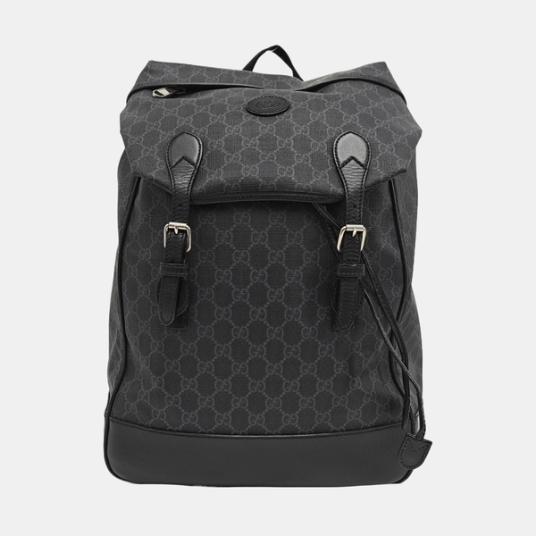 Retro Medium Monogram Coated Canvas Black