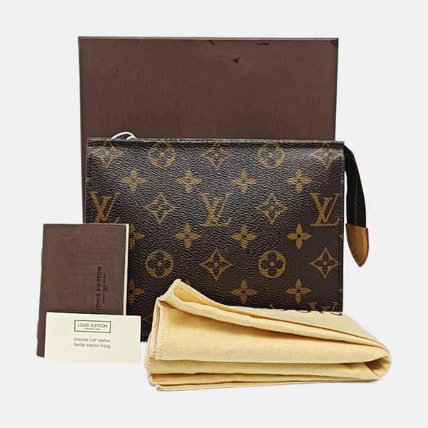 TOILET POCKET 19 Monogram Coated Canvas Brown