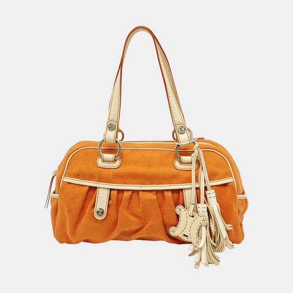 Canvas Top Handle Bag Orange
