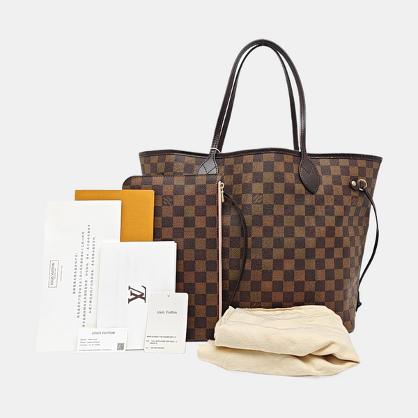 NEVERFULL MM Damier Ebene Coated Canvas Brown