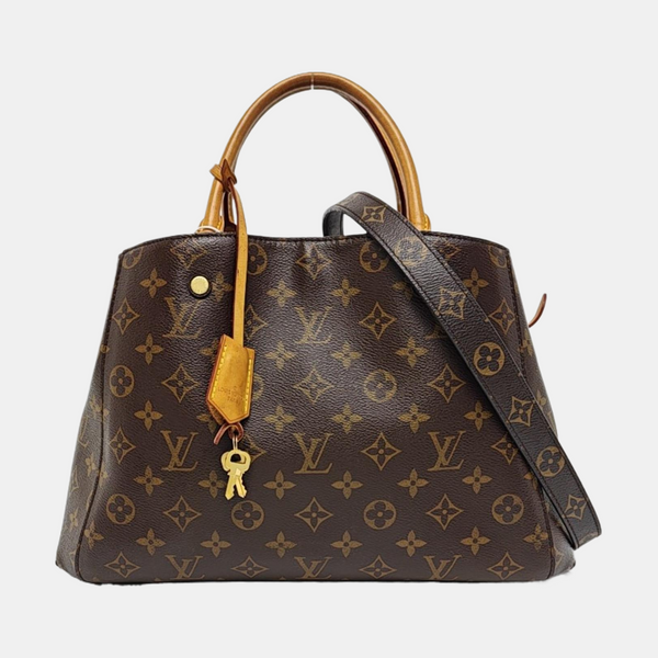 MONTAIGNE Monogram Coated Canvas Brown