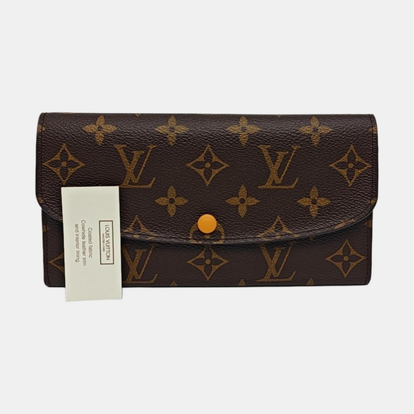 EMILIE Monogram Coated Canvas Brown Wallet