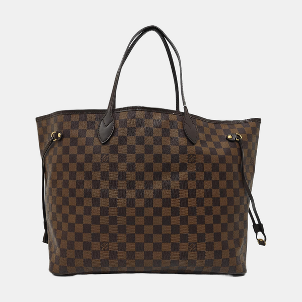 NEVERFULL GM Damier Ebene Coated Canvas Brown