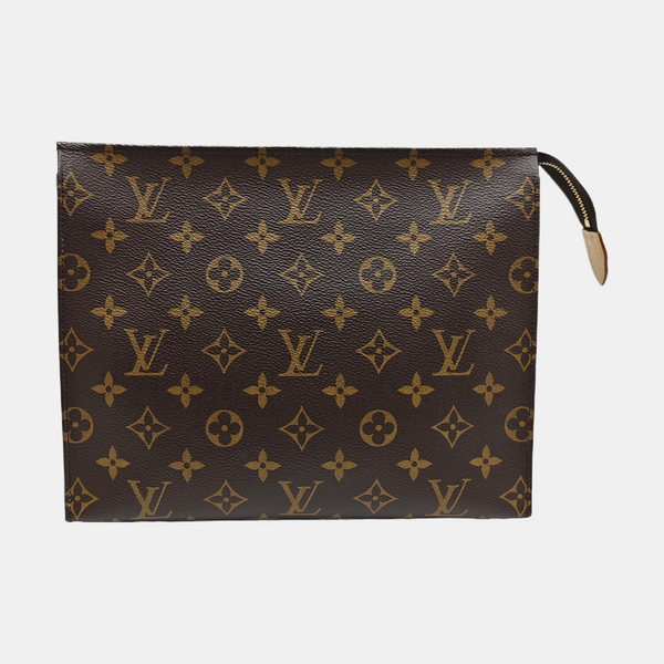 TOILET POCKET 26 Monogram Coated Canvas Brown