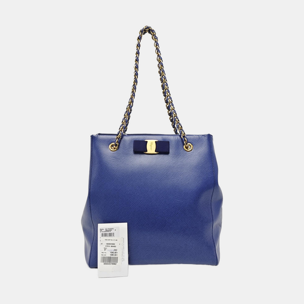 Calfskin Tote Bag Blue