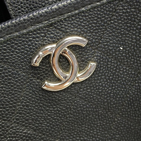 Quilted Grained Calfskin Black