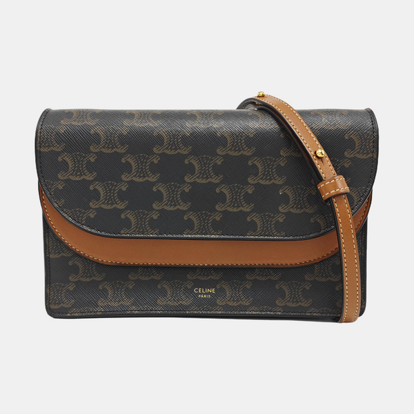 TRIOMPHE CANVAS Small Coated Canvas Brown