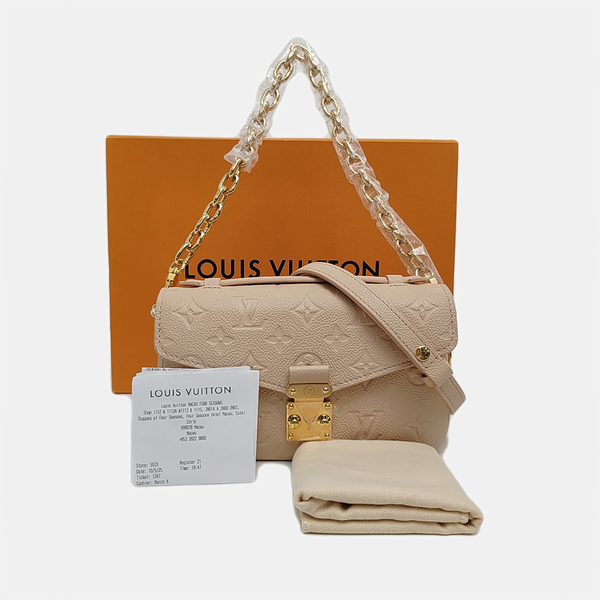 MÉTIS EAST WEST Monogram Calfskin Beige
