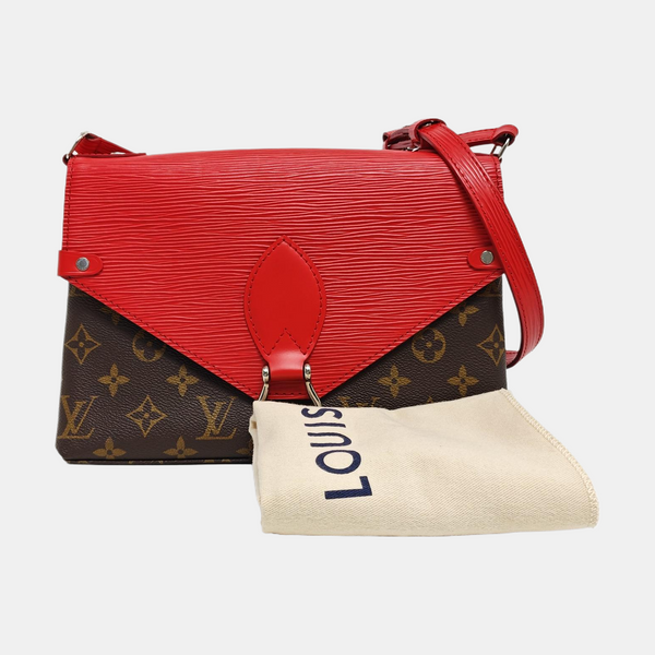 SAINT MICHEL Monogram Coated Canvas Brown