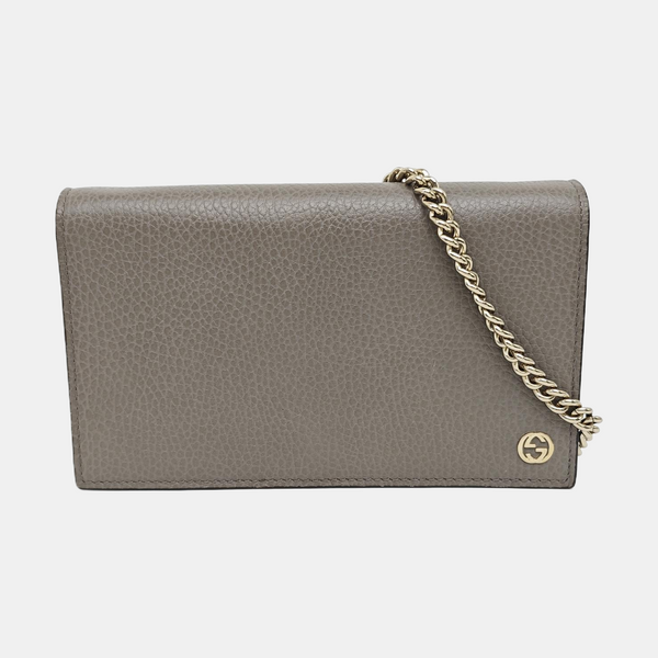 GG Marmont Super Mini Calfskin Gray