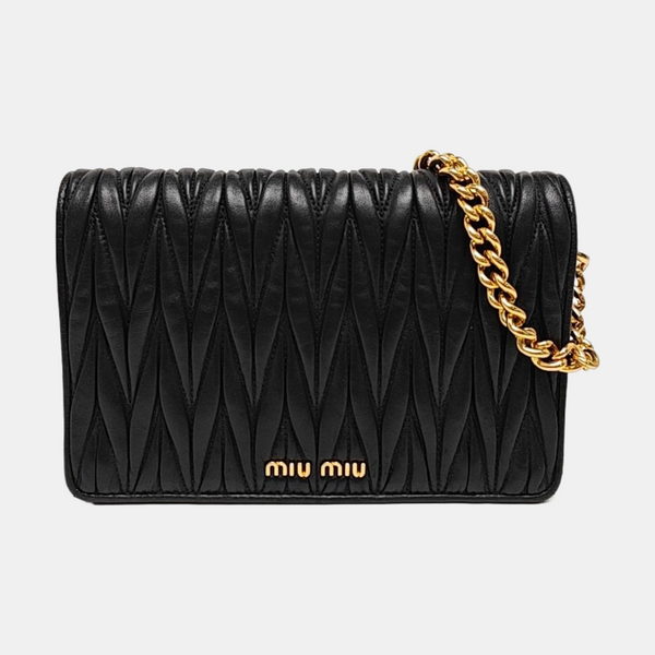 Matelassé Quilted Lambskin Black