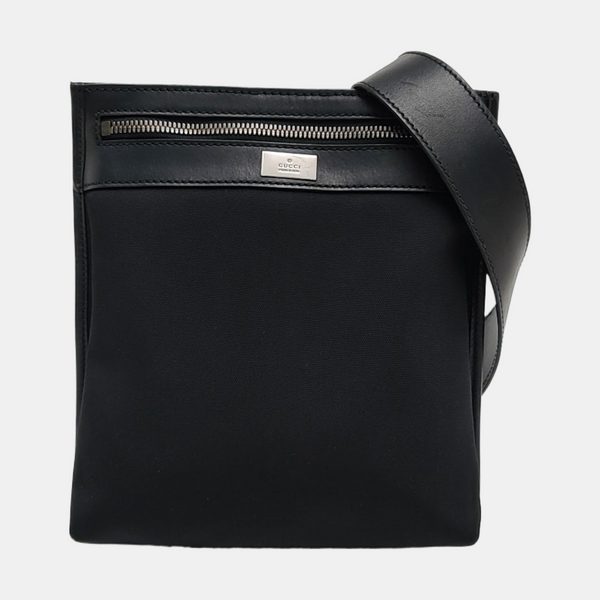 Fabric Shoulder Bag Black