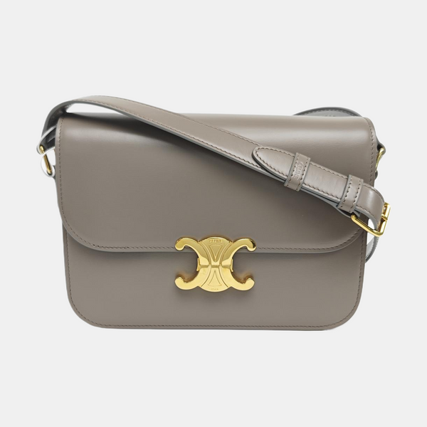 TRIOMPHE Medium Calfskin Gray