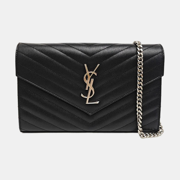 MONOGRAM Medium Chevron Calfskin Black