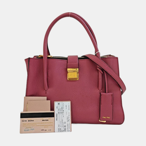 Calfskin Shoulder Bag Pink