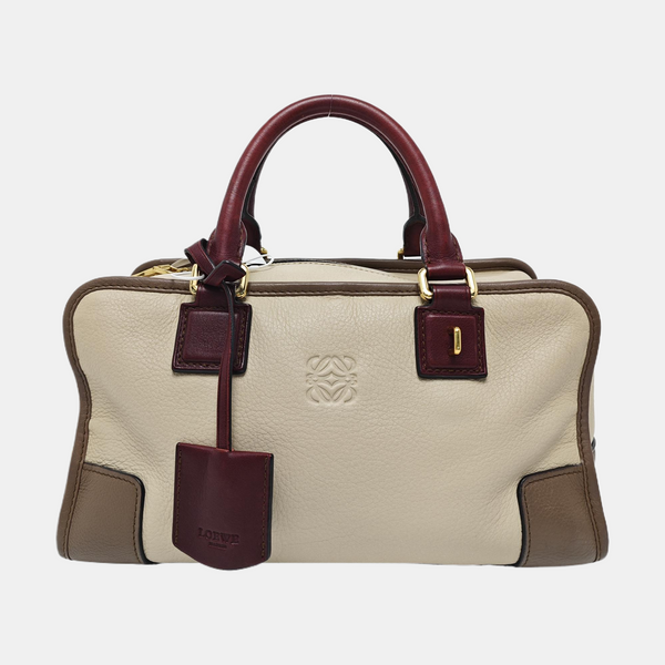 Authenticated pre-owned Amazona Calfskin Beige - Top Handle Bag at Looply