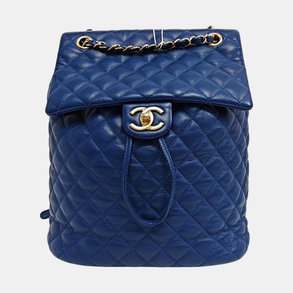 URBAN SPIRIT Large Quilted Lambskin Blue