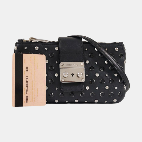 Calfskin Shoulder Bag Black