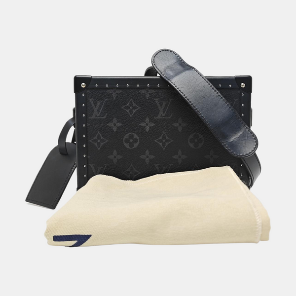 CLUTCH BOX Monogram Coated Canvas Gray