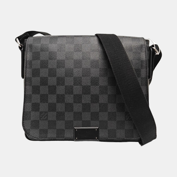 DISTRICT PM Damier Graphite Coated Canvas Gray