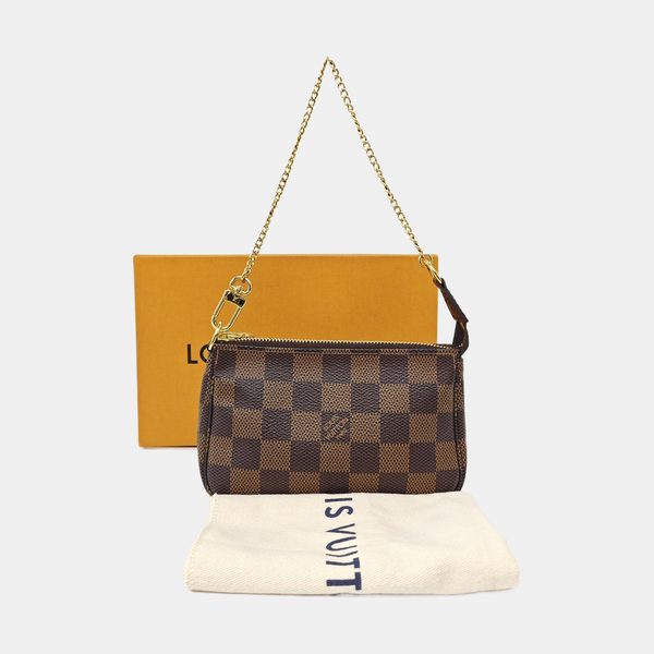 ACCESSOIRES Mini Damier Ebene Coated Canvas Brown