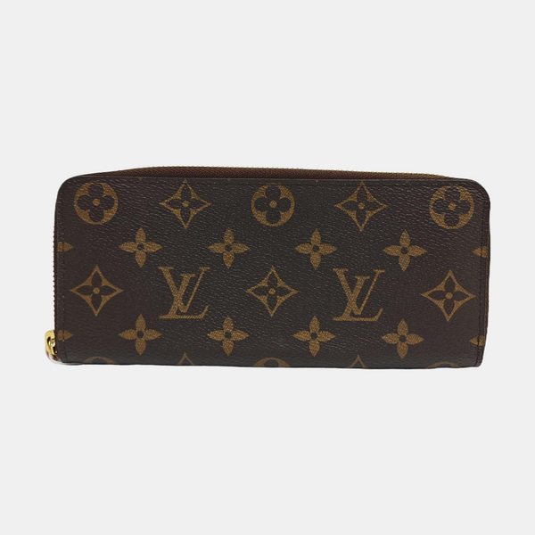 CLÉMENCE Monogram Coated Canvas Brown Wallet