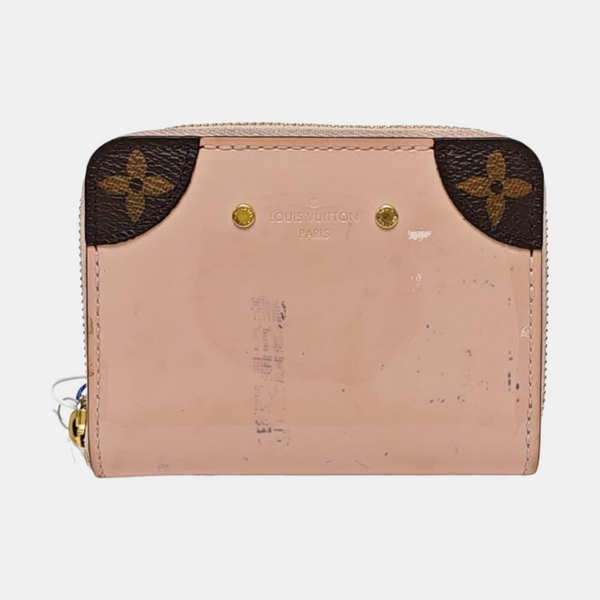 ZIPPY Monogram Patent Leather Pink Wallet