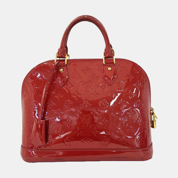 ALMA PM Monogram Patent Leather Red