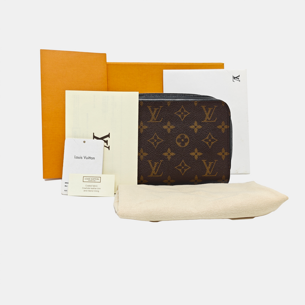 Monogram Coated Canvas Wallet Brown