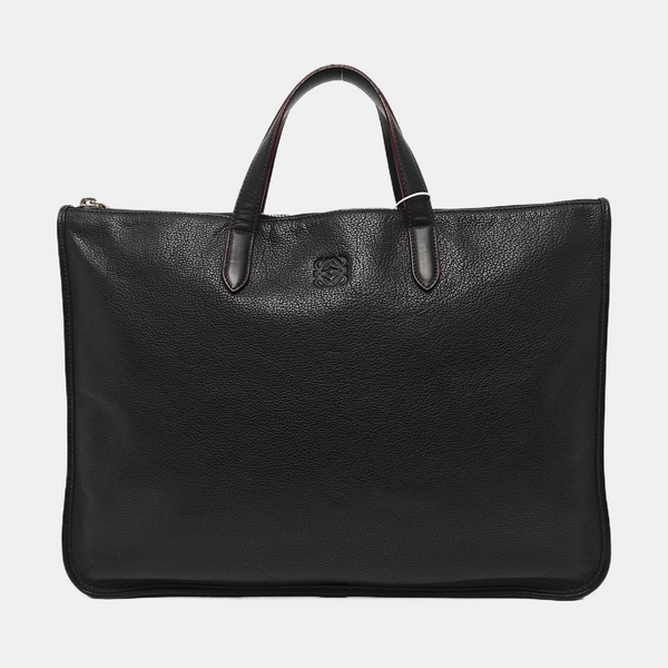 Calfskin Top Handle Bag Black