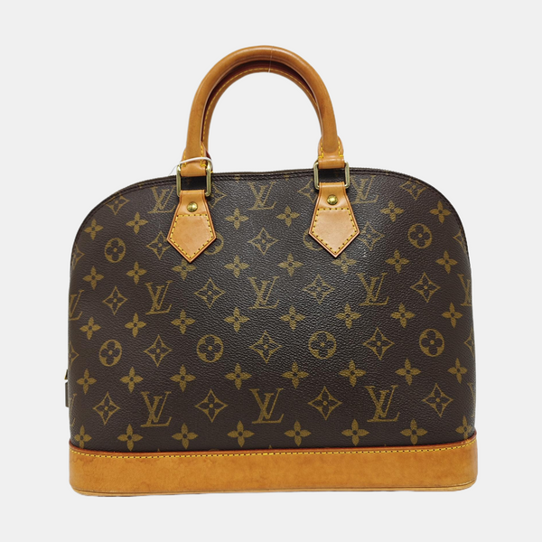 ALMA PM Monogram Coated Canvas Brown