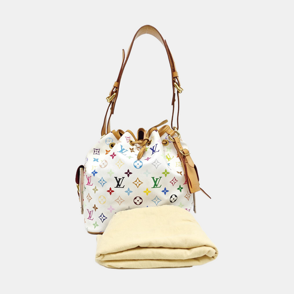 LV × TM NÉONOÉ MM Monogram Coated Canvas White