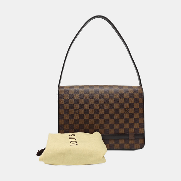 TRIBECA Damier Ebene Coated Canvas Brown