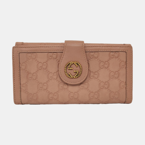 Monogram Calfskin Wallet Pink