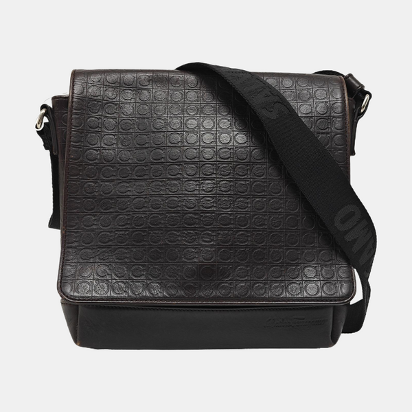 Calfskin Shoulder Bag Brown