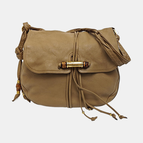 Calfskin Shoulder Bag Brown