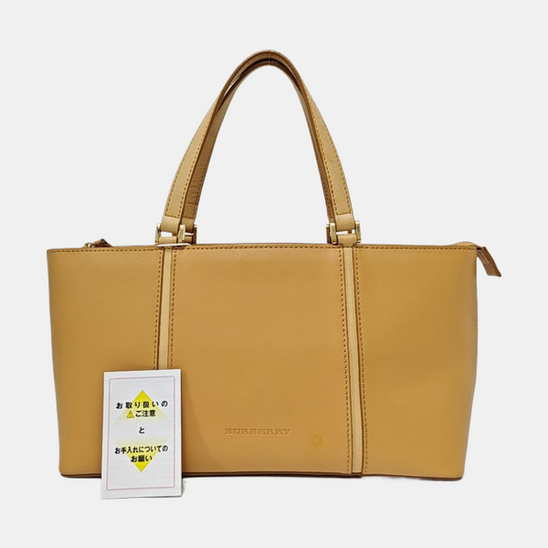 Calfskin Top Handle Bag Brown