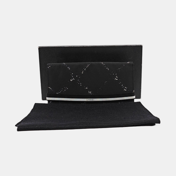 Quilted Nylon Wallet Black