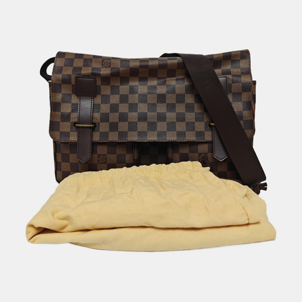 BROADWAY Damier Ebene Coated Canvas Brown