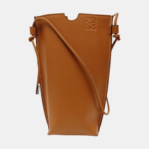 Calfskin Shoulder Bag Brown