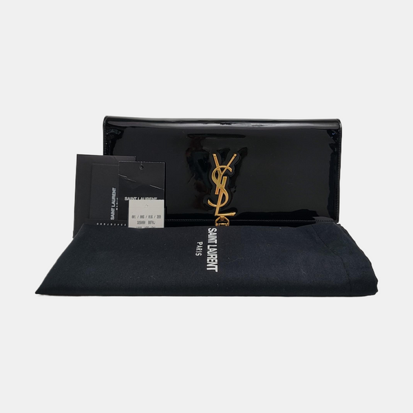 Authenticated pre-owned KATE Small Patent Leather Black - Clutch at Looply