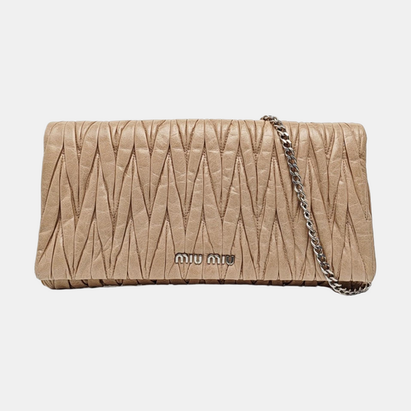 Miu Délice Quilted Lambskin Beige