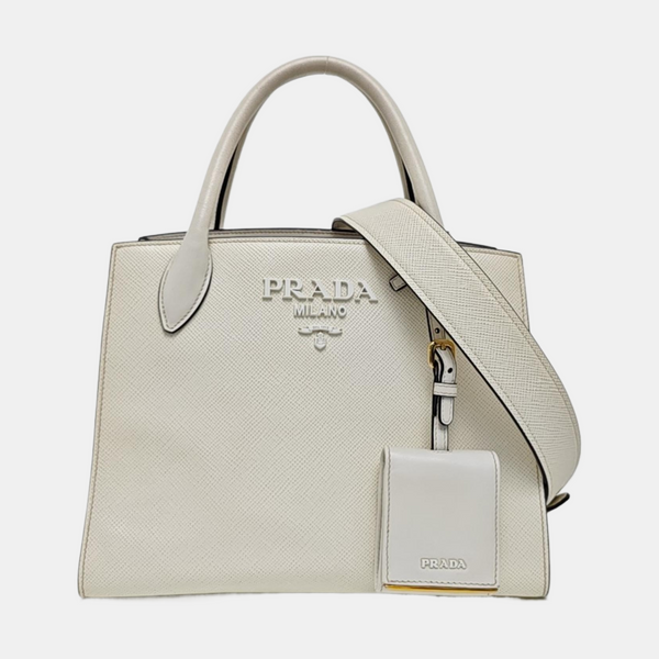Monochrome Saffiano Calfskin White