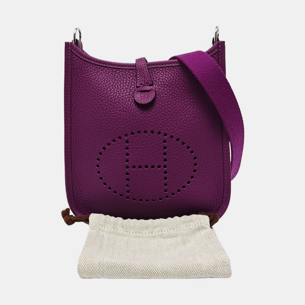 Authenticated pre-owned Evelyne TPM Clemence Purple - Shoulder Bag at Looply